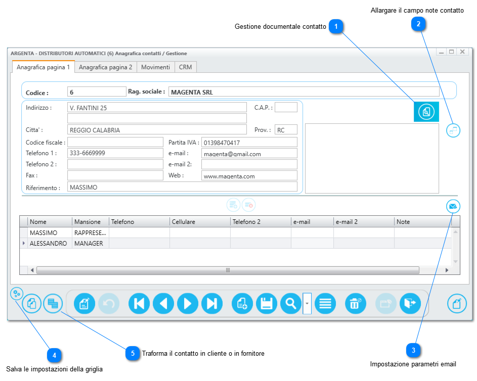 2.1.3. Contatti (Anagrafica contatti - gestione)